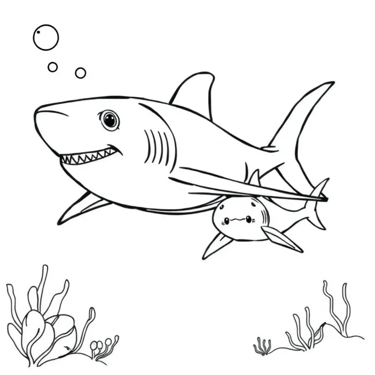 Jaws Coloring Pages For Kids - Printable &amp; Free!