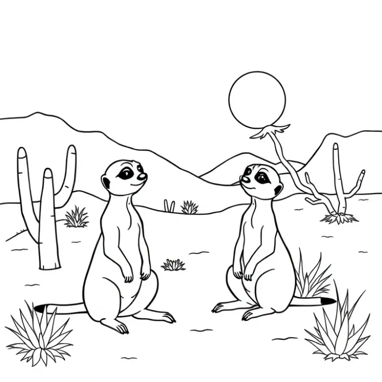 Meerkat Coloring Pages